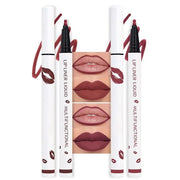 2Pcs Longwear Liquid Lip Liner Stain Marker Pen Set Long Lasting Waterproof, Black Cherry Wine Red Matte Permanent 24 Hour...