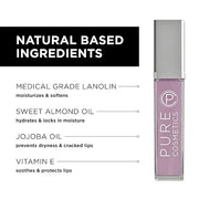 Pure Cosmetics Pure Illumination Lip Gloss - LED-lit Applicator w/Side Mirror - Non-Sticky, Moisturizing & Hydrating Lip G...
