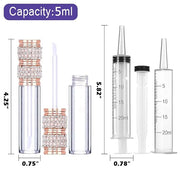 AMORIX 24 Pack Pearl Diamond Lip Gloss Tubes with Wand 5ml Empty Lip Gloss Containers Lipgloss Bottles with Stoppers + 2pc...
