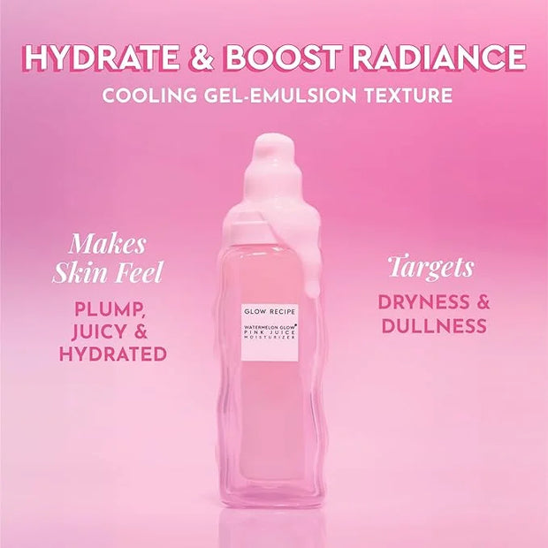 Glow Recipe Pink Juice Water Gel Face Moisturizer for Women, Men & Teens - Hydrating Hyaluronic Acid, Radiance Boosting, N...
