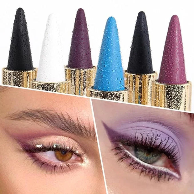 Kaely 2Pcs Light Dark Purple Gel Eyeliner Pencil, Color Colored Violet Eye Liner Waterproof Smudge Proof, Gothic Halloween...