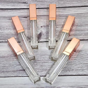 Mini Skater 6pcs 5ML Clear Empty Lip Gloss Tubes With Wand Reusable Refillable Travel Dispenser Bottle Vial With Rubber St...