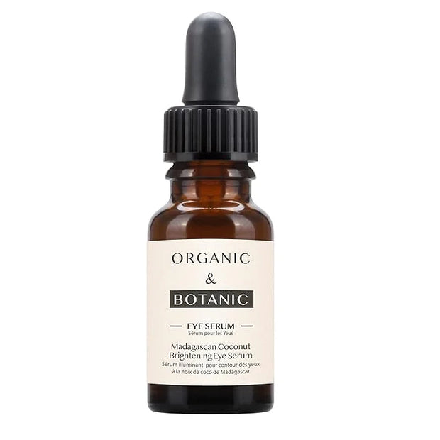 Organic & Botanic Madagascan Coconut Brightening Eye Serum, 30ml. Premium Vegan Skincare For All Skin Types. Made In The U...