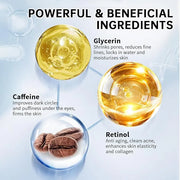 5% Caffeine Eye Cream Anti Aging, Eye Cream For Puffiness & Bags Under Eyes, 2 PCS Caffeine Eye Serum With Under Eye Rolle...