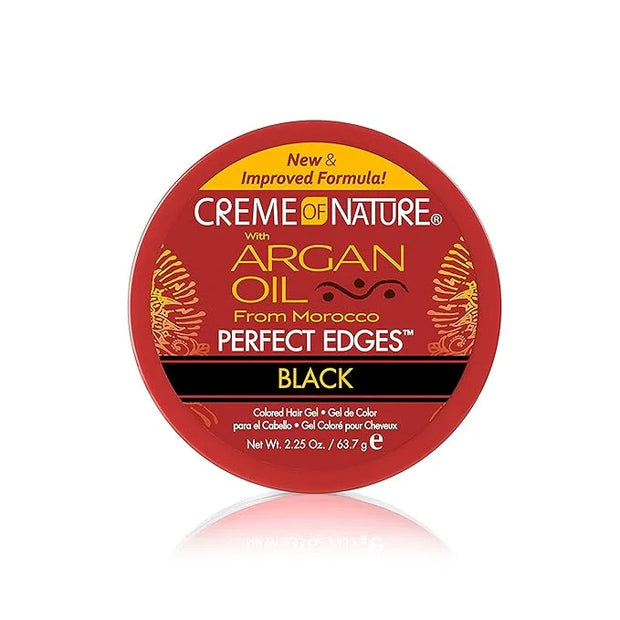Creme of Nature with Argan Oil From Morocco Perfect Edges Hair Gel, 24 Hour Hold with Moisture and Exotic Shine, Black, 2....
