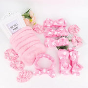 Casoty 18 Pcs Spa Headbands with Plush Sleep Eye Masks Set, Slumber Party Supplies for Women Girls, Skincare Headbands, Ma...