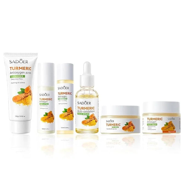 Turmeric Skincare Set, Ginger Root Extract, Reduce Oil Secretion, Regulate Oil and Water Balance, Radiant Skin, Valentine'...