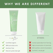 Aloe Vera After Sun Gel by Florida Glow - Organic Aloe Vera Gel for Sunburn Relief - 98% Pure Aloe Vera Moisturizer for Fa...
