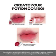 Lip Potion Aqua Glow No.3 Sugar Rose | Hydrating, Non-Sticky Gloss with Sheer Radiance | 0.3 Oz - Product Image
