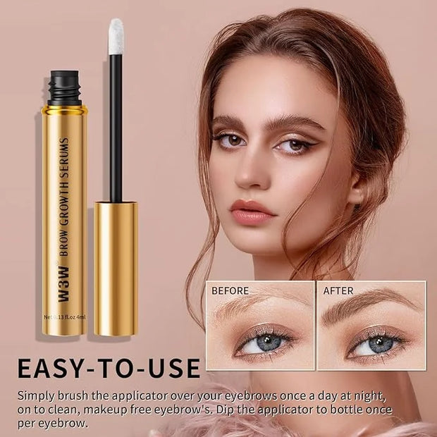 Natural Eyebrow Growth Serum To Grow Brows for Women, Fuller, Thicker, Longer Brows, 4ML Plant Extracts Enhancer, Visible ...