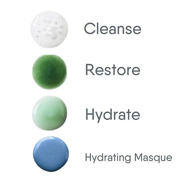 BioClarity 3-Step Essentials Skin Care Routine with Hydrating Mask for Normal and Oily Skin Types | Cleanse, Restore, Mois...