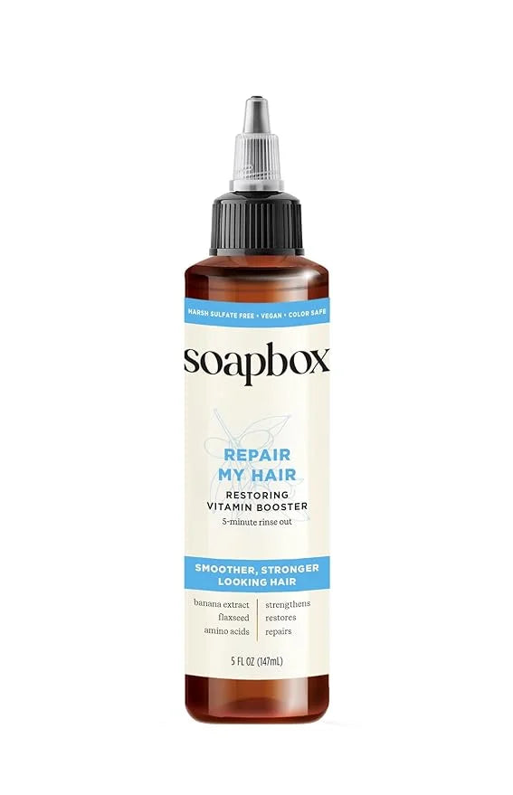 Soapbox Repairing Hair Treatment with Vitamin E, B5, Banana Extract, Flaxseed & Amino Acids - 5oz, Vegan, Paraben & Cruelt...