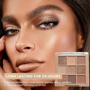Eyeshadow Palette Makeup- 9 Colors Naked Eyeshadow Palette Matte Shimmer Korean Natural Eye Shadow palettes Highly Pigment...