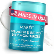 MAREE Face Moisturizer Retinol Cream for Face - Wrinkle Cream for Women - Facial Moisturizer with Collagen - Crema Hidrata...