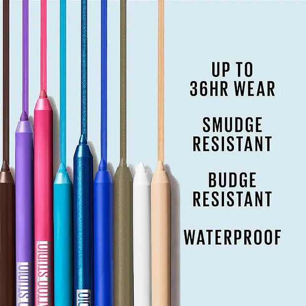 Maybelline Tattoo Studio Sharpenable Gel Pencil Waterproof Eyeliner, Long-Lasting Eyeliner With Smooth Gel Pigments For Up...