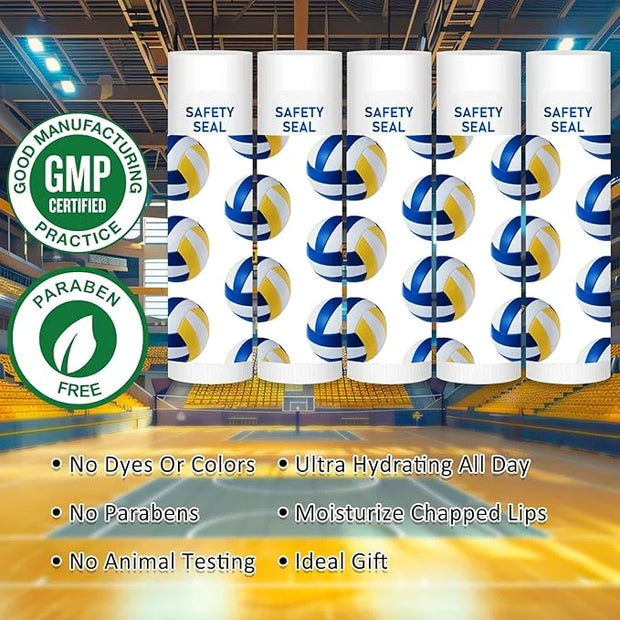DMSKY 60 Pcs Volleyball Lip Balm Supplies