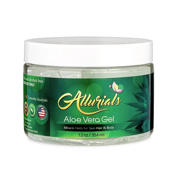 100% Pure & Organic Aloe Vera Gel, Clinically tested & Dermatologist approved, Hydrates & Heals Dry & Damaged Skin & Hair-...