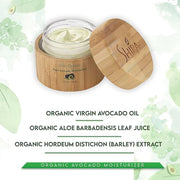 Shir Organic Avocado Moisturizer, 24-Hour Hydrating Face Cream Infused with Vitamins A, B, D, and E for Nourished Skin, Pu...