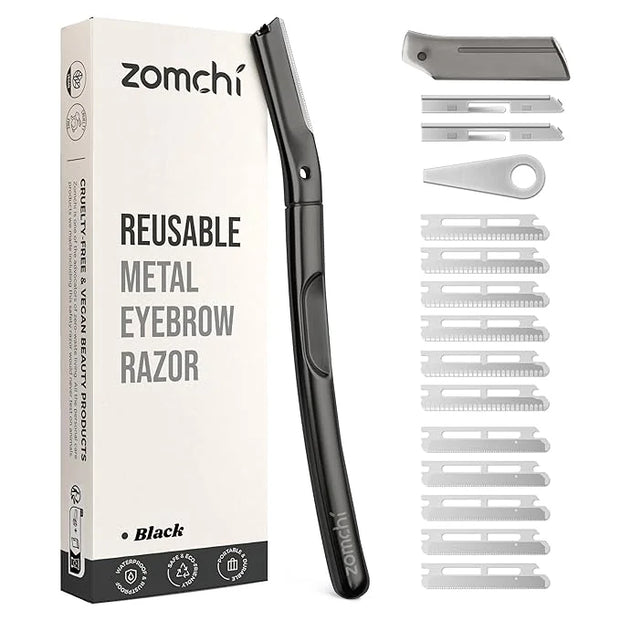 ZOMCHI Dermaplaning Tool for Face with 11 Refill Blades, Dermaplane Razor for Women and Men, Face Razor with Precision Sil...