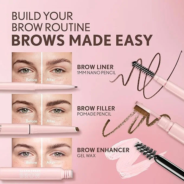 Covergirl Clean Fresh Brow Nano, 300 Auburn, Eyebrow Pencil, Ultra-Precise Tip, Waterproof, Transfer-Resistant, Built-In S...