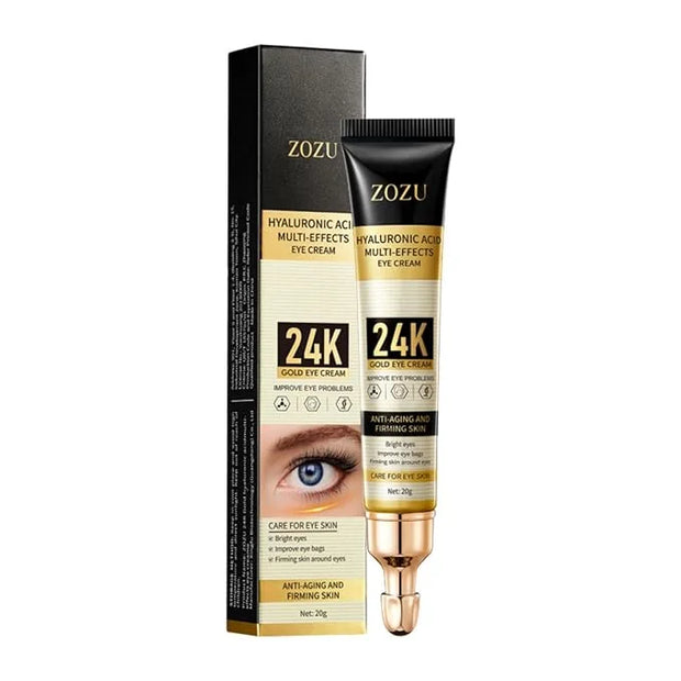 Hunqian 24K Gold Eye Cream - Anti-Aging, Reduce Wrinkles, Dark Circles & Puffiness, with 24K Gold Particles & Premium Ingr...