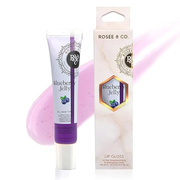 ROSÉE & CO Rosee Lip Gloss Vegan & Cruelty Free Treatment, Professional Make up, Long Lasting Glossy with Shea Butter, Moi...