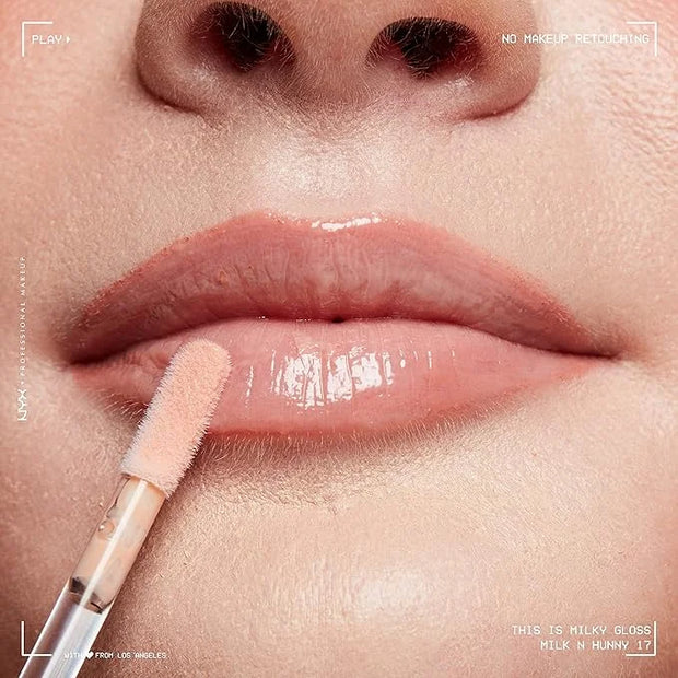 NYX PROFESSIONAL MAKEUP This Is Milky Gloss, Lip Gloss with 12 Hour Hydration, Vegan - Milk & Hunny (Honey Nude) - Product...