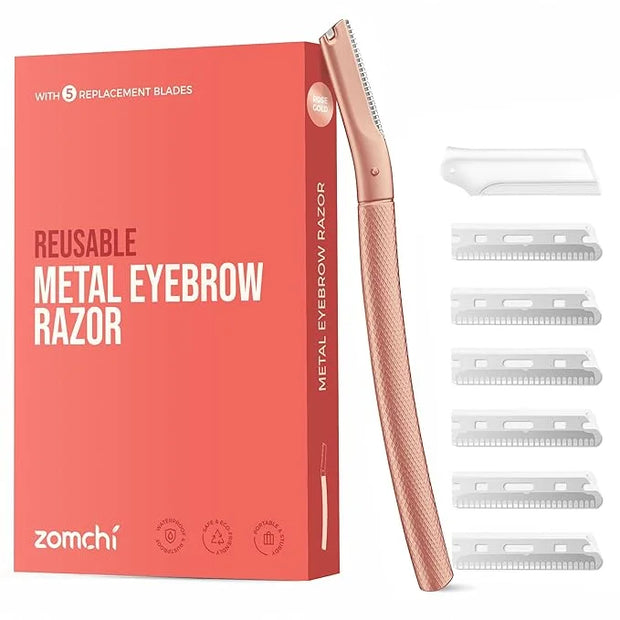 ZOMCHI Eyebrow Razor, Face Razors for Women&Men, Eyebrow Trimmer Shaper with Precision Cover,Facial Shaver with 6 Blades (...