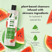 Love Beauty and Planet Plant-Based Body Wash Hydrate and Restore Skin Watermelon and Hyaluronic Acid Made with Plant-Based...