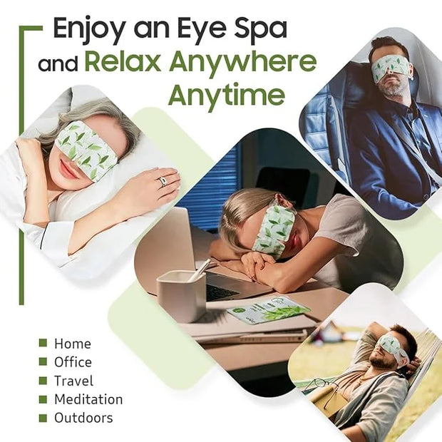 30Packs Steam Eye Mask, Heated Eye Mask Warm Compress for Eyes, Self Heating Warm Eye Masks Disposable Steam Mask for Home...