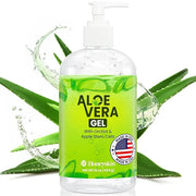 Honeyskin Organic Aloe Vera Gel for Face with Orchid & Apple Stem Cells - Soothing & Hydrating Aloe Gel for Sunburn Relief...