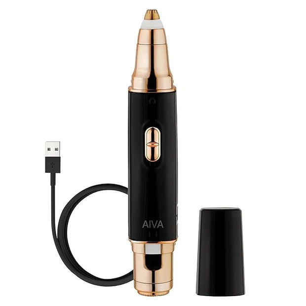 SPA SCIENCES - AIVA - The 2-in-1 Facial Hair Remover & Eyebrow Trimmer with Built-in LED Lights - Product Image