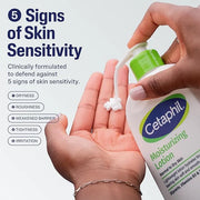 Cetaphil Hydrating Moisturizing Lotion for Normal to Dry, Sensitive Skin, 16 oz + Travel Size Gentle Skin Cleanser 2 oz - ...