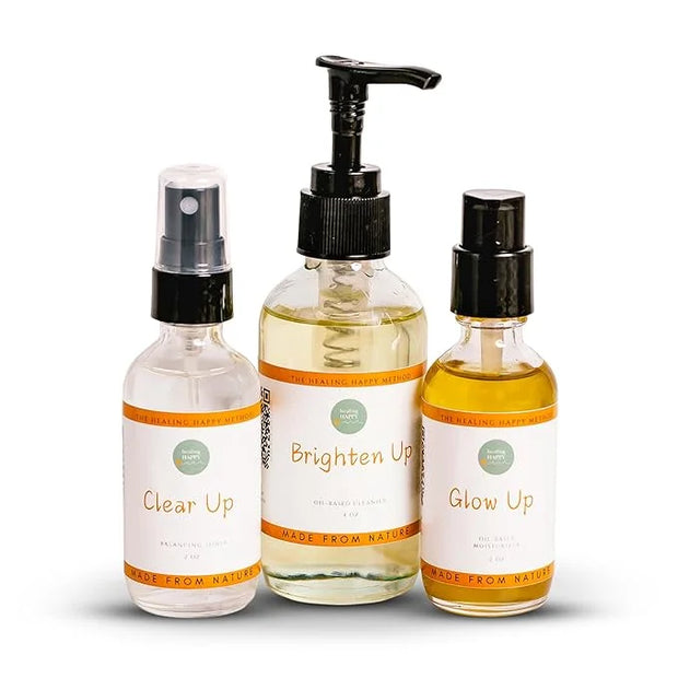 Healing Happy Method - Teen Skin Care Set with Cleanser, Toner, and Moisturizer | Hydrates, Controls Oil, Fights Breakouts...