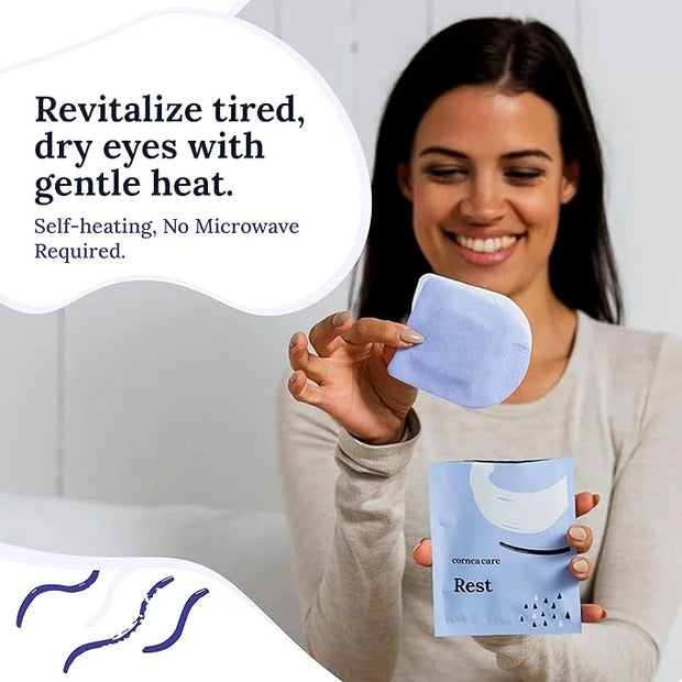 Rest: Self Heating Warm Compress for Dry Eyes | Heated Eye Mask for Fast Relief | No Microwave or Washcloth Needed | Trave...