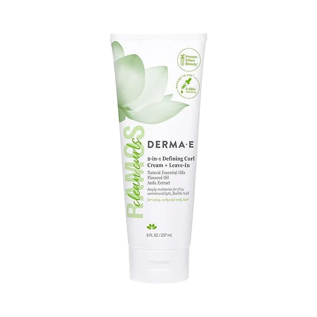 DERMA E Ramos 2-in-1 Defining Curl Cream + Leave-In, 8fl oz - Product Image