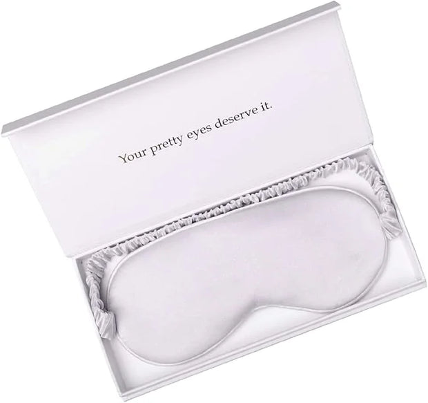 Silk Sleep Mask Light Blocking Luxury 100% Mulberry 19mm Silk Eye Mask Eye Cover Blindfold Ultra Soft Light & Comfy Anti A...