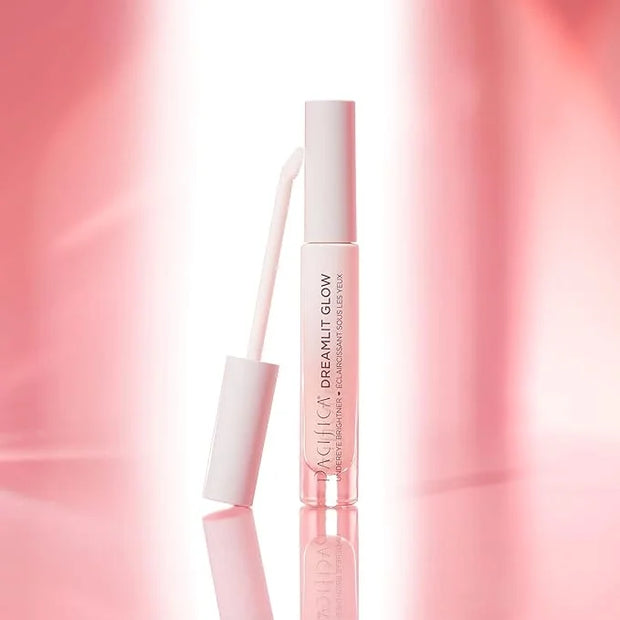 Pacifica DreamLit Glow Undereye Brightener – Illuminating Under Eye Cream for Dark Circles & Puffiness, Vegan Collagen, Hy...