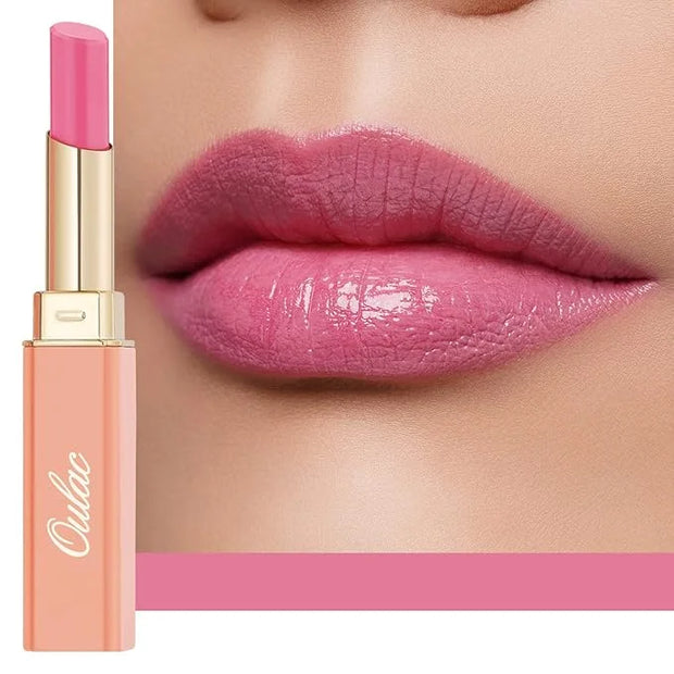 Oulac Pink Lipstick Moisturizing Shine Lipstick - Moisturizing Lip Stick Glossy Tinted Lip Balm, Sheer Shine Juicy Finish,...