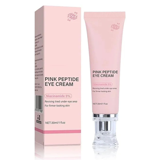 PDRN Pink Peptide Eye Serum Cream, Hydrating & Firming Eye Cream for Dark Circles, Anti-Aging Treatment Reduces Fine Lines...
