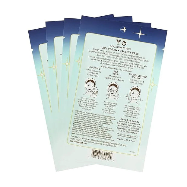Pacifica Undereye Spot Serum Mask – Bright Eye Vitamin C Mask for Dark Circles & Hydration, Brightening Under Eye Treatmen...