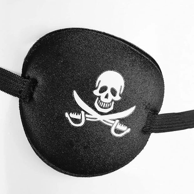 Black Single Eye Mask, Pirate Skull Crossbone Eye Patch，Adjustable 3D Eye Patch for Adult and Kid (Pirates Design) - Produ...