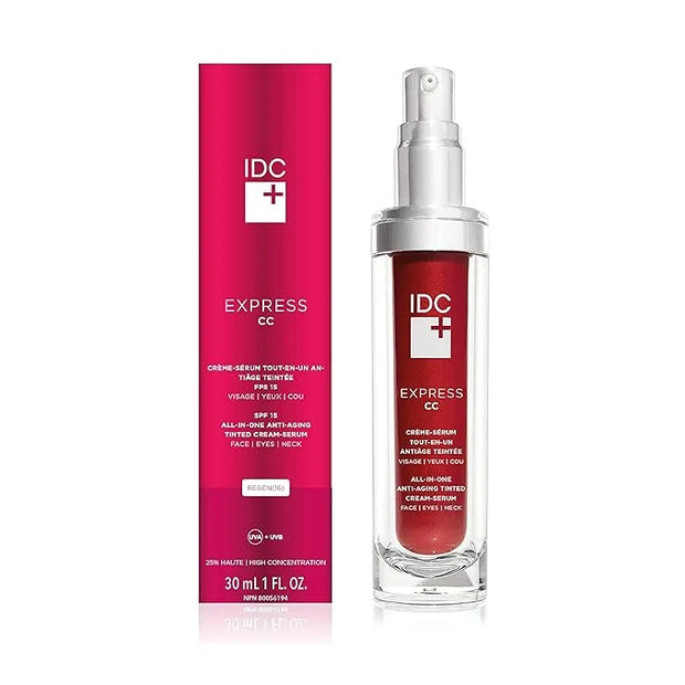 IDC Dermo Express Tinted CC SPF 15 with REGEN(16) Anti-Aging Technology | Daily Moisturizing Cream for Face, Eyes, & Neck ...