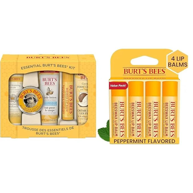 Burt's Bees Essential Everyday Beauty Gift Set, 5 Travel Size Products & 100% Natural Origin Moisturizing Lip Balm, Origin...