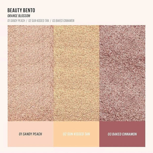 Kaja Beauty Bento Collection - Bouncy Eyeshadow Trio | Peach Orange Tones, Travel Size, 02 Orange Blossom, 2019 Allure Bes...