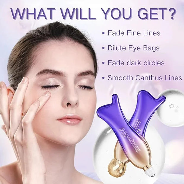 Eye Cream for Dark Circles and Puffiness - Retinol Eye Cream Anti Aging -Ey e Bags Treatment for Women - Caviar Eye Se rum...