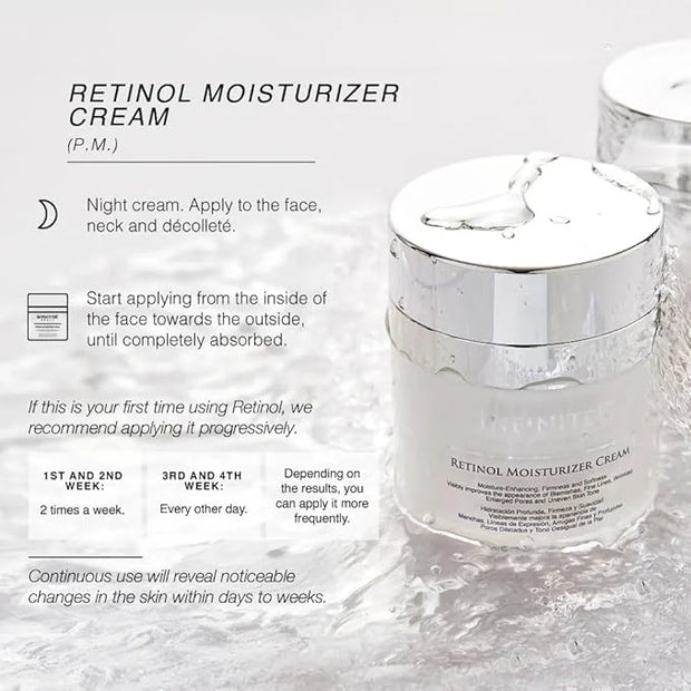 Infinitek Paris Retinol Face Moisturizer Night Cream - Premium Skin Care with Collagen & Vitamin E. Advanced Anti-Aging an...