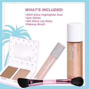 Petite 'n Pretty Makeup Set for Kids (Gold) - Face & Body Makeup for Kids, Tweens, Teens - Highlighter, Body Shimmer Glitt...