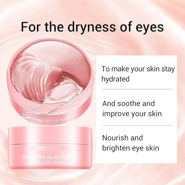 AKARY Eye Patches Rose Hydra-Gel Eye Mask Sheet Lady Skin Care Pad Remove Fine Lines Smooth Repair the Eyes Skin, Under Ey...