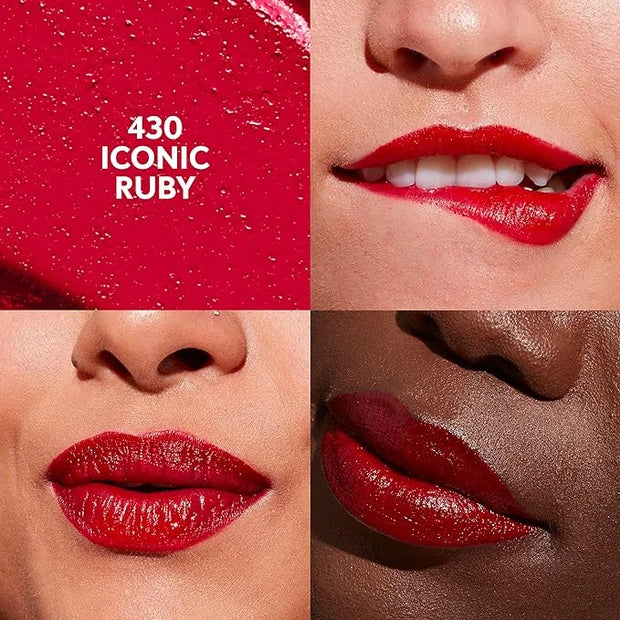 COVERGIRL Clean Lip Color, Iconic Ruby, Satin Finish, Squalane, Avocado & Aloe, Carmine-Free, Non-Drying, 0.12oz - Product...